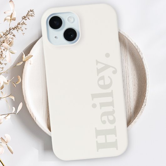 Modern Ivoorwit Minimal Contemporary Case-Mate iPhone Case