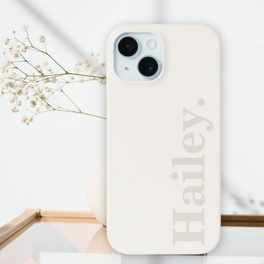 Modern Ivoorwit Minimal Contemporary Case-Mate iPhone Case