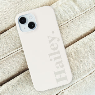 Modern Ivoorwit Minimal Contemporary iPhone 15 Case