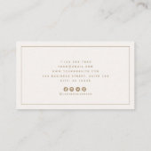 Modern Ivory and Gold Bee Logo Beekeeper  Visitekaartje (Achterkant)