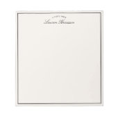 Modern ivory, black border  notitieblok (Voorkant)