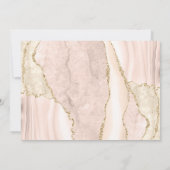 Modern Ivory Gold Agate Wedding Kaart (Achterkant)