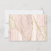 Modern Ivory Gold Agate Wedding RSVP Kaartje (Achterkant)