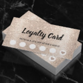 Modern Ivory Gold Glitter Beauty Salon Spa Klantenkaartje