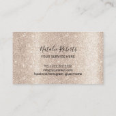 Modern Ivory Gold Glitter Beauty Salon Spa Klantenkaartje (Achterkant)