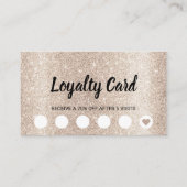 Modern Ivory Gold Glitter Beauty Salon Spa Klantenkaartje (Voorkant)