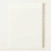 Modern ivory Gold Script Monogram Planner (Achterkant)