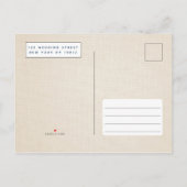 Modern  Ivory Navy Bloemen Vrijgezellenfeest Uitnodiging Briefkaart (Achterkant)