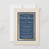 Modern  Ivory Navy Elegant Vrijgezellenfeest Kaart (Voorkant)