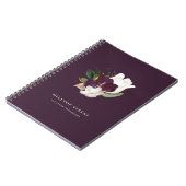 Modern Ivory Paars Floral Bouquet Plum Notitieboek (Linkerzijde)