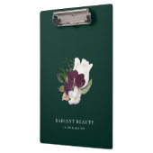 Modern Ivory Plum Floral Bouquet Emerald Klembord (Links)