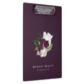 Modern Ivory Plum Floral Bouquet Paars Klembord (Rechts)