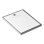 Modern Ivory Plum Floral Bouquet Paars Lijst Notitieblok (Schuin)