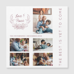 Modern jaar in de review fotocollage wintervakanti