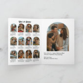 Modern "Jaar in de Review" Photo Collage Christmas Feestdagen Kaart (Binnen)