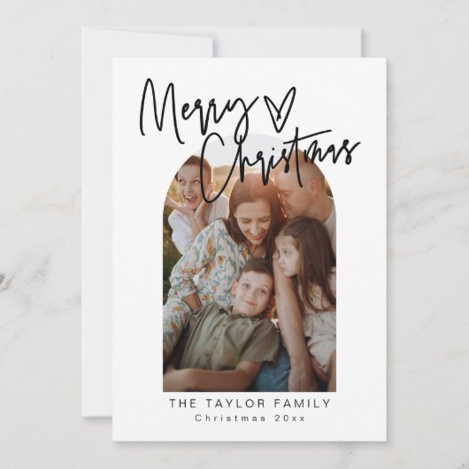 Modern Jaar In Review Foto Kerst Kaart (Voorkant)