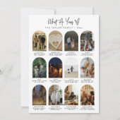 Modern Jaar In Review Foto Kerst Kaart (Achterkant)