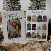 Modern Jaar In Review Foto Kerst Kaart