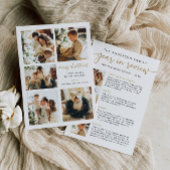 Modern Jaar in Review Kaart Familienieuws Gold Sim