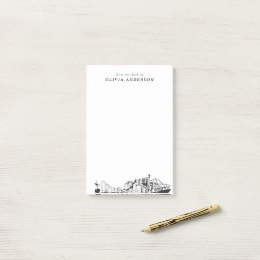 Modern Jacksonville Professioneel Gift Gepersonali Post-it® Notes (Op bureau)