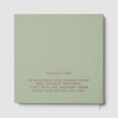 Modern Jade Graduation Photo Rose Gold Gastenboek (Achterkant)