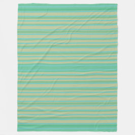 Modern Jade Green Stripe Fleece Blanket