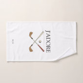 Modern J'adore Ik hou van Golf Handdoek (Handdoek)