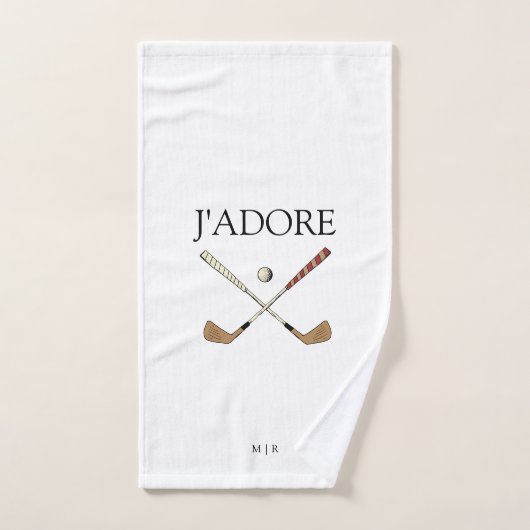 Modern J'adore Ik hou van Golf Handdoek (Handdoek)