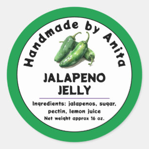 Modern Jalapeno Jam of Jelly Canning Jar Label