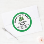 Modern Jalapeno Jam of Jelly Canning Jar Label (Envelop)