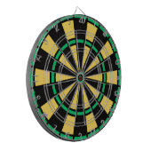 Modern Jamaica Colors Black Green and Gold Dartbord (Voorkant Links)
