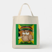 Modern Jamaica Geen probleem Grappige Roken Uil Tote Bag (Achterkant)