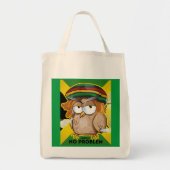 Modern Jamaica Geen probleem Grappige Roken Uil Tote Bag (Voorkant)