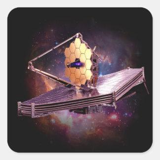 Modern James webb space nasa telescope space T-Shi Vierkante Sticker