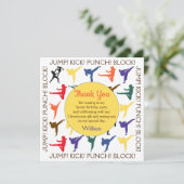 Modern Japan Karate Martial Arts Jongen Verjaardag Bedankkaart (Staand voorkant)