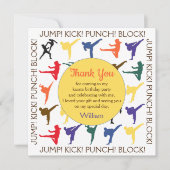 Modern Japan Karate Martial Arts Jongen Verjaardag Bedankkaart (Voorkant)