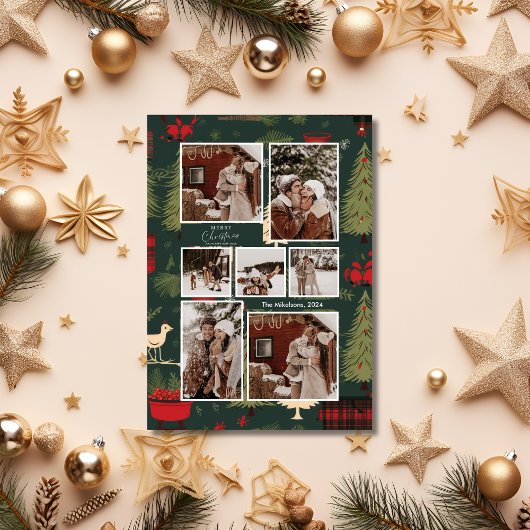 Modern Japan Kerstmis Nordic Foto's Feestdagenkaart