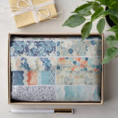 Modern Japanese Indigo Pattern Collage Sampler Tissuepapier (Geschenk)