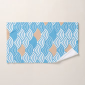 Modern Japanese Seigaiha Waves & Rising Sun  Bad Handdoek (Handdoek)