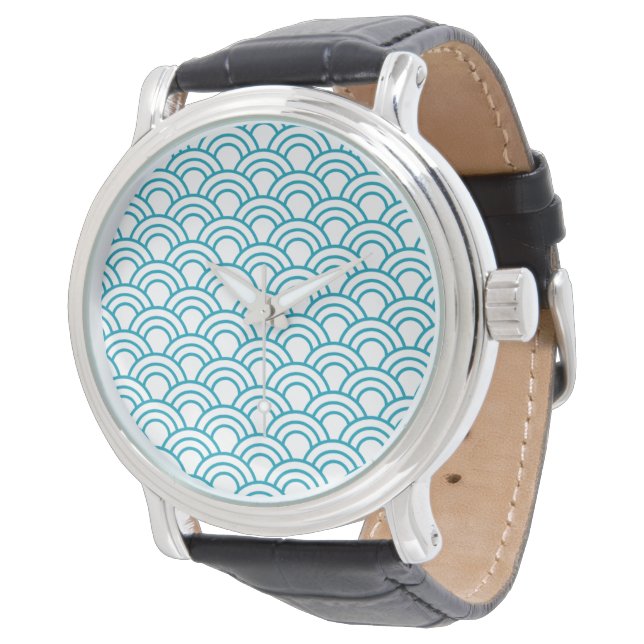 Modern Japans Geometrisch Patroon Horloge (Gekanteld)