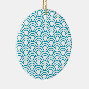 Modern Japans Geometrisch Patroon Keramisch Ornament