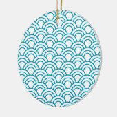Modern Japans Geometrisch Patroon Keramisch Ornament (Links)