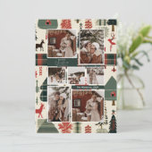 Modern Japans Kerstmis Noordse Foto's Feestdagenkaart (Staand voorkant)
