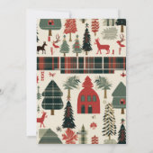 Modern Japans Kerstmis Noordse Foto's Feestdagenkaart (Achterkant)