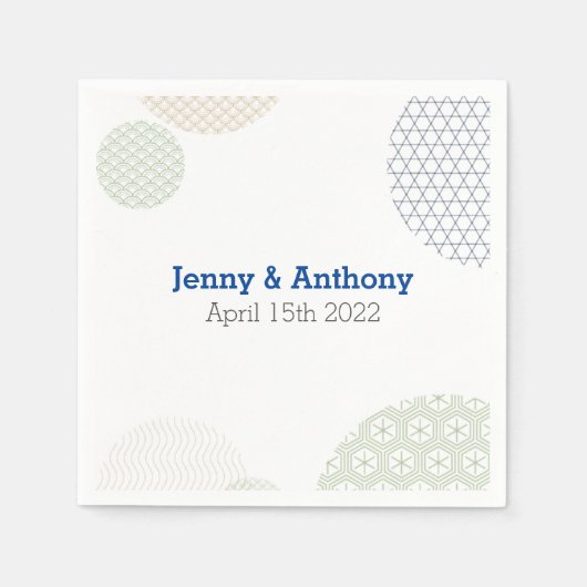 Modern Japans papieren patroon Servet (Voorkant)