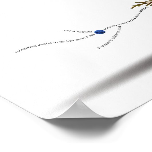 Modern Japans Zwart Zee Minimalistische Quote Art Poster (Hoek)