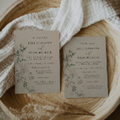 Modern Jasmine Floral Wedding Invitation Kaart