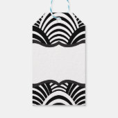 Modern Jazz Age Elegant Zwart-Wit jaren '20 Cadeaulabel (Achterkant)
