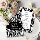 Modern Jazz Age Elegant Zwart-Wit jaren '20 Kaart