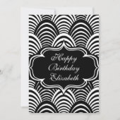 Modern Jazz Age Elegant Zwart-Wit jaren '20 Kaart (Voorkant)